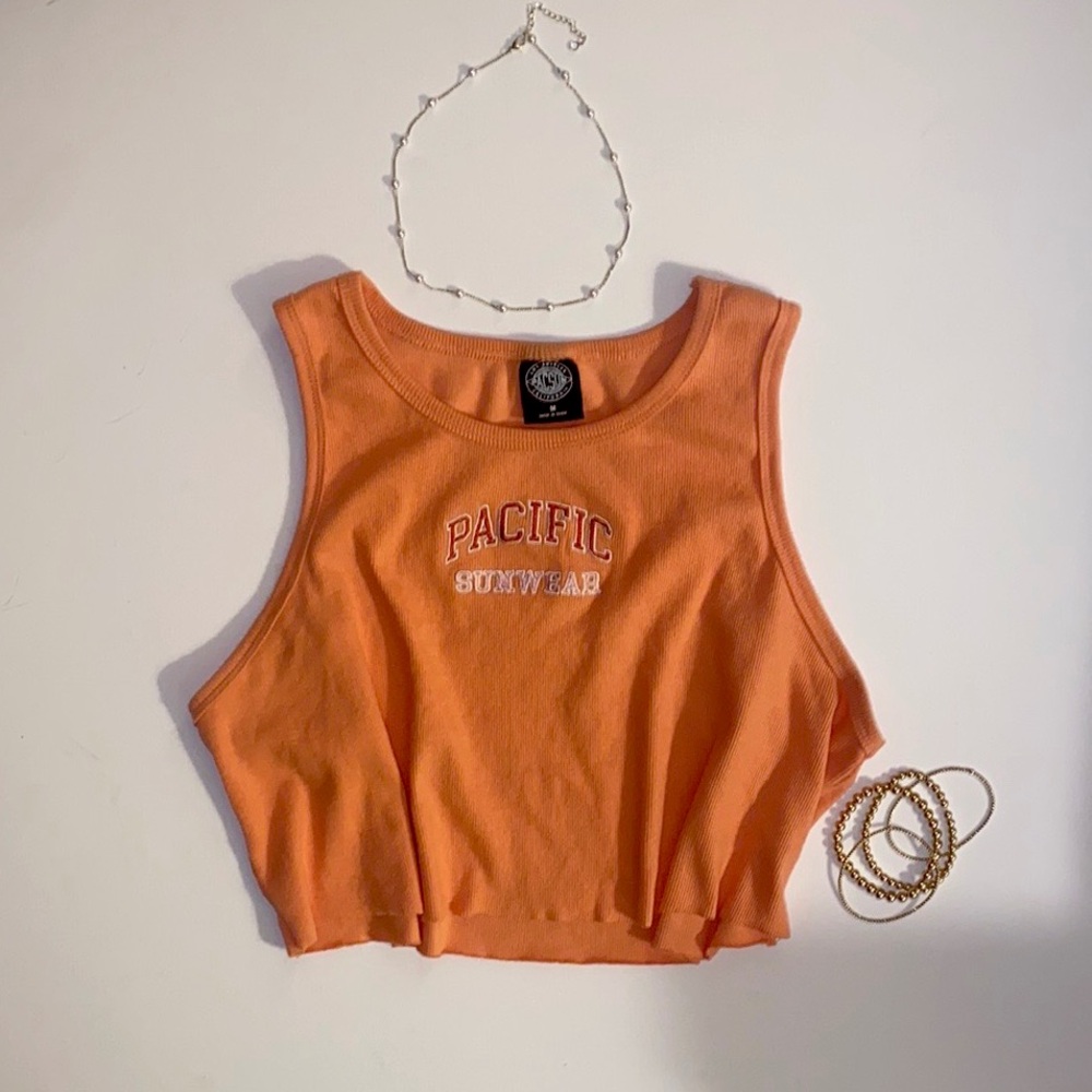 Pacific Sunwear Sherbet Orange Crop Top